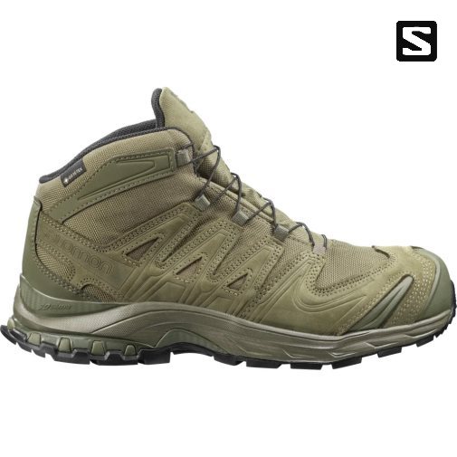 Olive Salomon Xa Forces Mid GTX EN Women's Tactical Boots | IE TS8973